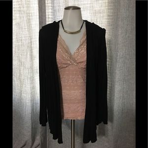 Black cardigan with beautiful back cutout